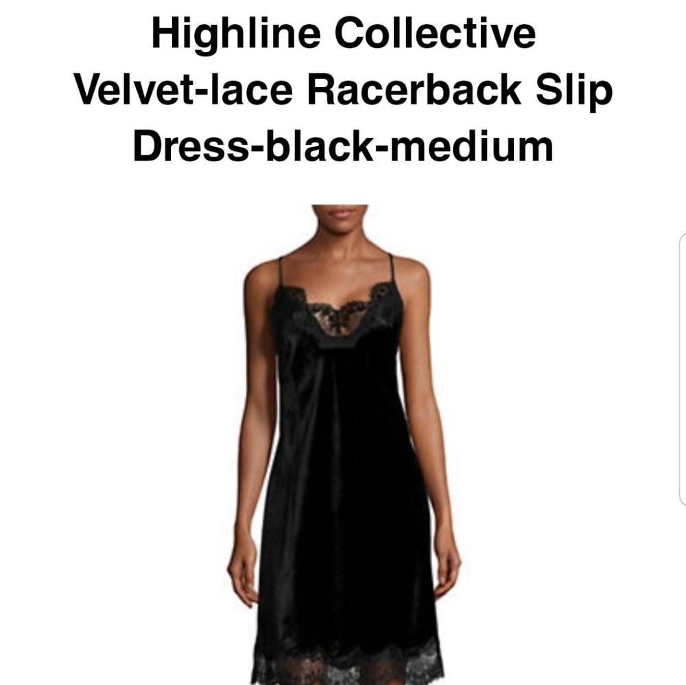 Velvet racerback slip lace pajama night gown